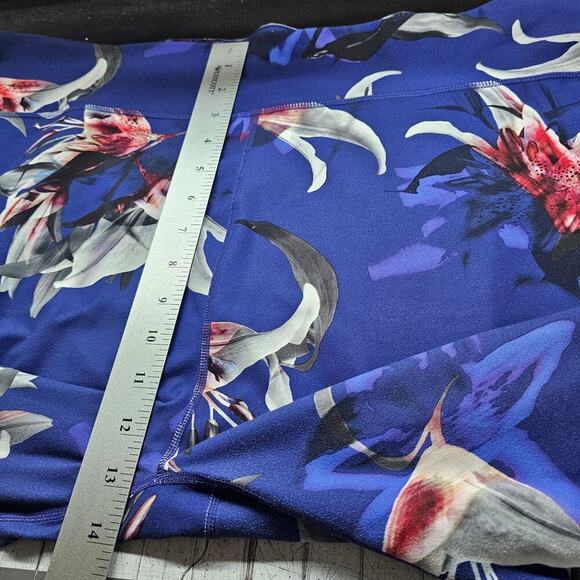 Fabletics PureLuxe Leggings Womens 3X Blue Floral High-Rise Athletic Gym Yoga - Picture 9 of 9
